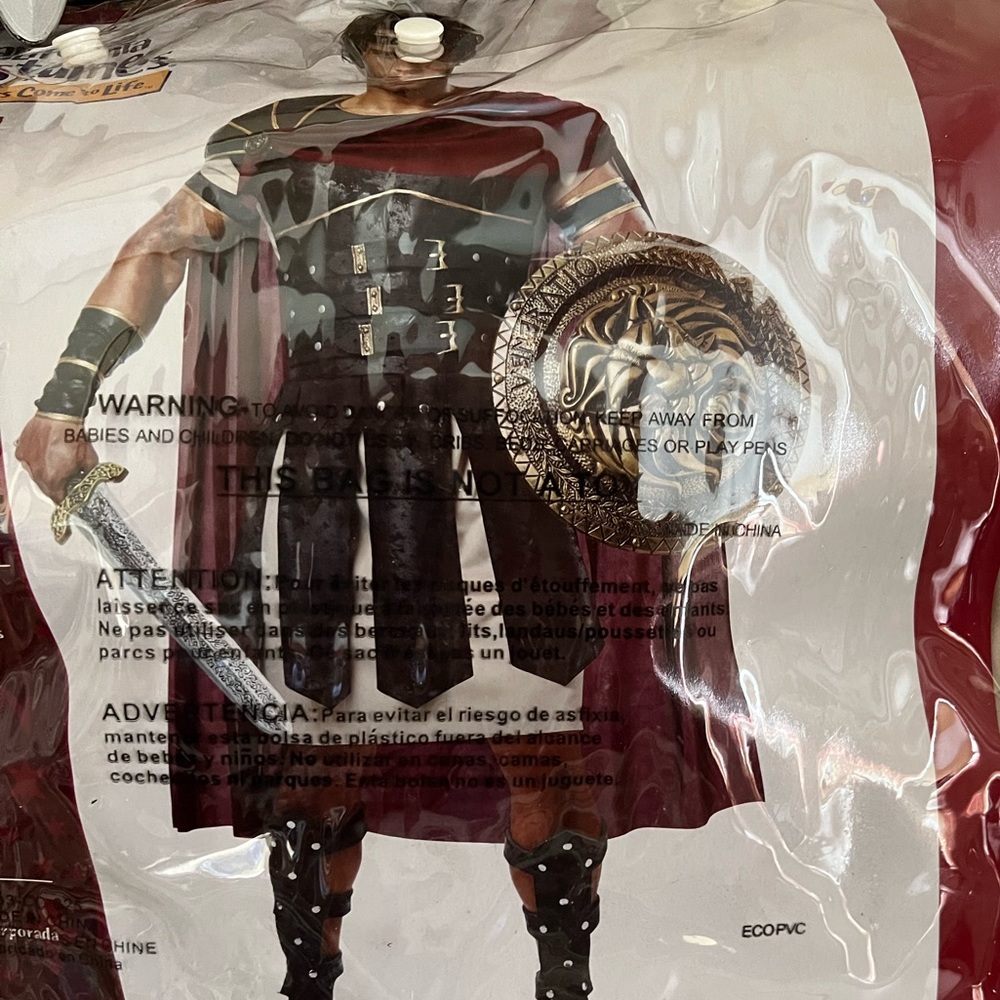 Roman Gladiator Costume w/Sword & Shield